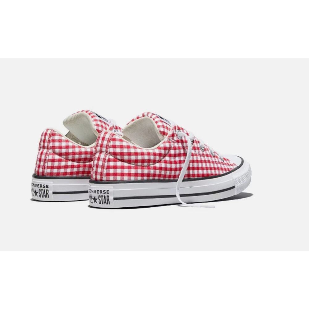 Converse CTAS Street Oxfords Low Tops Gingham Size 9 Red White NWT - Picture 6 of 10